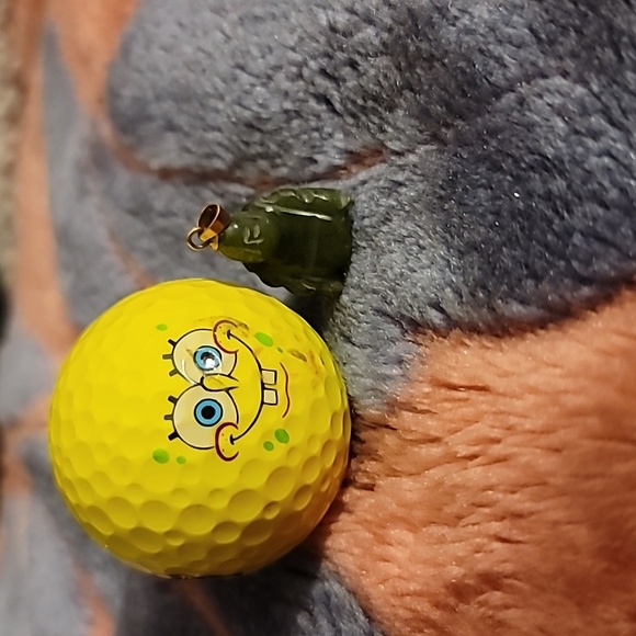 Vintage Jade Buddha Pendent with gold hardware - Picture 4 of 4